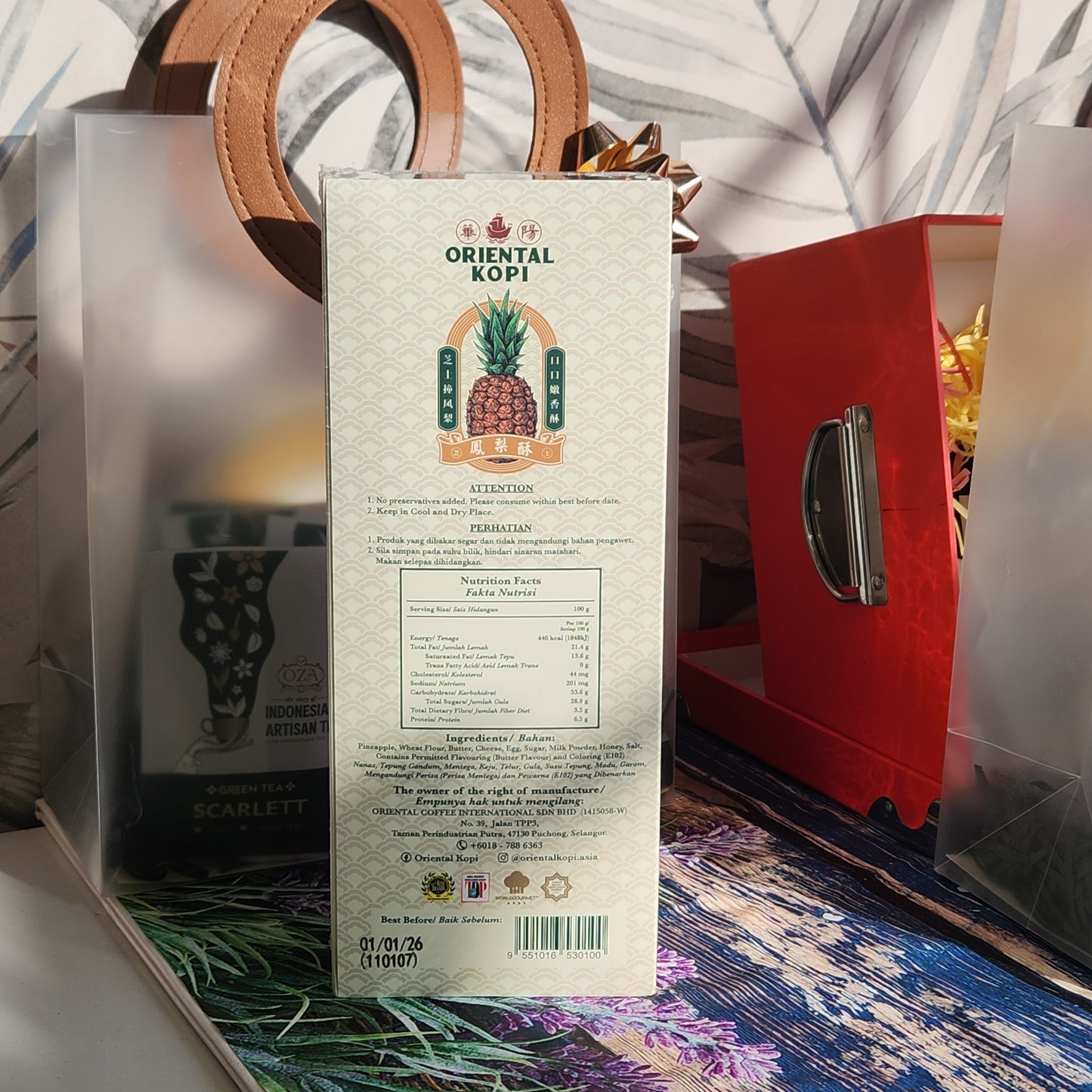 Oriental Kopi Tart Nanas Keju 460gr